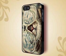 SHADES COOL KITTY CAT GLASSES KITTEN - iPhone 4 Case, iPhone 4s Case and iPhone 5 case Hard Plastic Case HNF