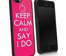 BACHELORRETTE KEEP CALM AND SAY I DO - iPhone 4 Case, iPhone 4s Case and iPhone 5 case Hard Plastic Case KK