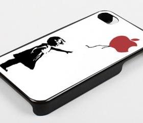BANSKY GIRL HEART BALLOON - iPhone 4 Case, iPhone 4s Case and iPhone 5 case Hard Plastic Case KK
