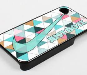 BLUE AZTEC TRIANGLE NIKE - iPhone 4 Case, iPhone 4s Case and iPhone 5 case Hard Plastic Case KK