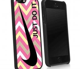 CHEVRON JUST DO IT PINK COLOUR - iPhone 4 Case, iPhone 4s Case and iPhone 5 case Hard Plastic Case KK