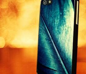 FEATHER BLACK GREEN - iPhone 4 Case, iPhone 4s Case and iPhone 5 case Hard Plastic Case LZN