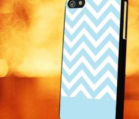 BLUE CHEVRON - iPhone 4 Case, iPhone 4s Case and iPhone 5 case Hard Plastic Case LZN