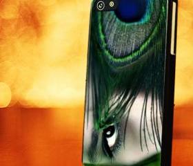 PEACOCK FEATHER SKIN WITH EYE - iPhone 4 Case, iPhone 4s Case and iPhone 5 case Hard Plastic Case LZN