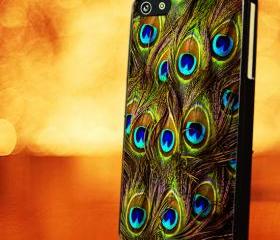 PEACOCK MORE FEATHER GREEN - iPhone 4 Case, iPhone 4s Case and iPhone 5 case Hard Plastic Case LZN