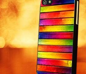 WOOD COLORFULL - iPhone 4 Case, iPhone 4s Case and iPhone 5 case Hard Plastic Case LZN