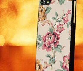 VINTAGE FLOWER PINK CASE ROSE - iPhone 4 Case, iPhone 4s Case and iPhone 5 case Hard Plastic Case LZN