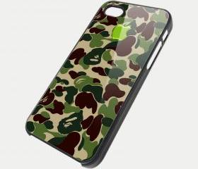 GREEN CAMOUFLAGE - iPhone 4 Case, iPhone 4s Case and iPhone 5 case Hard Plastic Case SWX