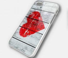 LOVE ON WOOD - iPhone 4 Case, iPhone 4s Case and iPhone 5 case Hard Plastic Case SWX
