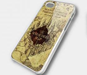 MARAUDERS MAP BROWN - iPhone 4 Case, iPhone 4s Case and iPhone 5 case Hard Plastic Case SWX