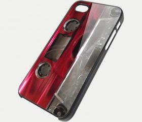 RED CASSETTE - iPhone 4 Case, iPhone 4s Case and iPhone 5 case Hard Plastic Case SWX
