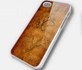 WORLD MAP 1 - iPhone 4 Case, iPhone 4s Case and iPhone 5 case Hard Plastic Case SWX