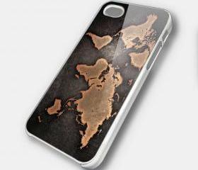 WORLD MAP 2 - iPhone 4 Case, iPhone 4s Case and iPhone 5 case Hard Plastic Case SWX