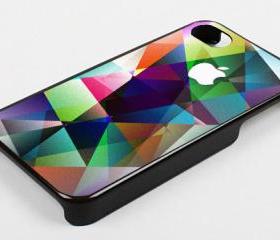 GEOMETRIC TRIANGLE COLORFULL - iPhone 4 Case, iPhone 4s Case and iPhone 5 case Hard Plastic Case KK