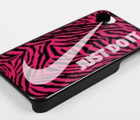 JUST DO IT ZEBRA PATTERN - iPhone 4 Case, iPhone 4s Case and iPhone 5 case Hard Plastic Case KK