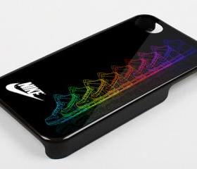 NIKE SHOES RAINBOW - iPhone 4 Case, iPhone 4s Case and iPhone 5 case Hard Plastic Case KK