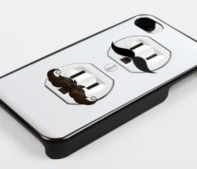OUTLET POWER MUSTACHE - iPhone 4 Case, iPhone 4s Case and iPhone 5 case Hard Plastic Case KK