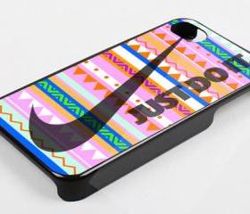 PINK AZTEC JUST DO IT - iPhone 4 Case, iPhone 4s Case and iPhone 5 case Hard Plastic Case KK