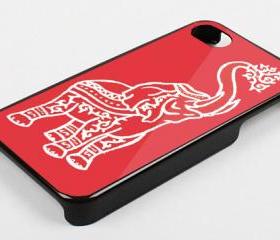 RED ELEPHANT TRIBALL - iPhone 4 Case, iPhone 4s Case and iPhone 5 case Hard Plastic Case KK