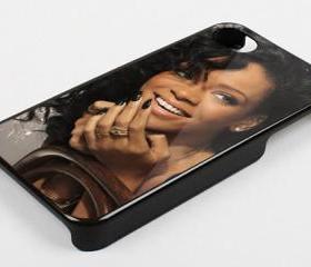 RIHANNA SMILE CLOSE UP FACE - iPhone 4 Case, iPhone 4s Case and iPhone 5 case Hard Plastic Case KK