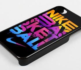 NIKE BASKETBALL TEXT - iPhone 4 Case, iPhone 4s Case and iPhone 5 case Hard Plastic Case KK