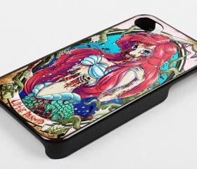 THE ZOMBIE MERMAID PRINCESS - iPhone 4 Case, iPhone 4s Case and iPhone 5 case Hard Plastic Case KK