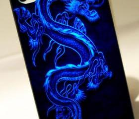 BLUE DRAGON 3D FLASH DESIGN - iPhone 4 Case, iPhone 4s Case and iPhone 5 case Hard Plastic Case OCM